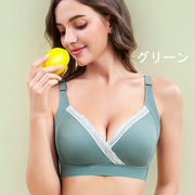 マタニティブラ 授乳ブラ レディース 女性用 大きいサイズあり インナー 下着 クロスオープン 単品 前開き カップ付き 背中ホック レース 3/4カップ