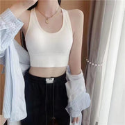 ハーフトップブラ ノンワイヤーブラ レディース 女性 婦人 下着 インナー ブラジャー バッククロス バックオープン カップ付き 無地 単色 シンプル おしゃれ