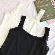 キャミソール レディース 女性 婦人服 インナー 下着 レース シンプル 無地 おしゃれ かわいい キュート ブラック ホワイト