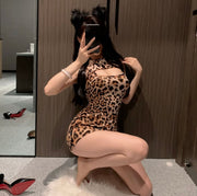 セクシーランジェリー ミニワンピース レディース 女性用 インナー ホルターネック タイト サイド紐 胸元あき 谷間見せ ミニ丈 下着 おしゃれ