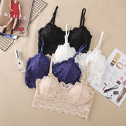 ハーフトップブラ ノンワイヤーブラ カップ付き ブラジャー 下着 レディース 女性 総レース シンプル 無地 かわいい おしゃれ 単色 カップ付き セクシー