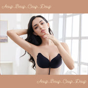 シリコンブラ シリコンカップブラ レディースインナー ブラジャー シリコン 粘着 背中見せ ドレス用インナー ノンワイヤー 紐なし