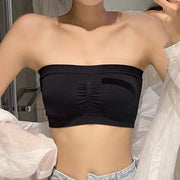 ストラップレスブラ チューブトップブラ レディース インナー 女性下着 ブラジャー パッド入り ノンワイヤー 無地 肩紐なし シンプル 肩出し 肌見せ オフショルダー ベアトップ ホルターネック ドレス 婦人用