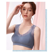 ハーフトップブラ ブラジャー レディース 女性下着 ノンワイヤー パッド付 カップ付き レース 無地 単色 シンプル かわいい おしゃれ