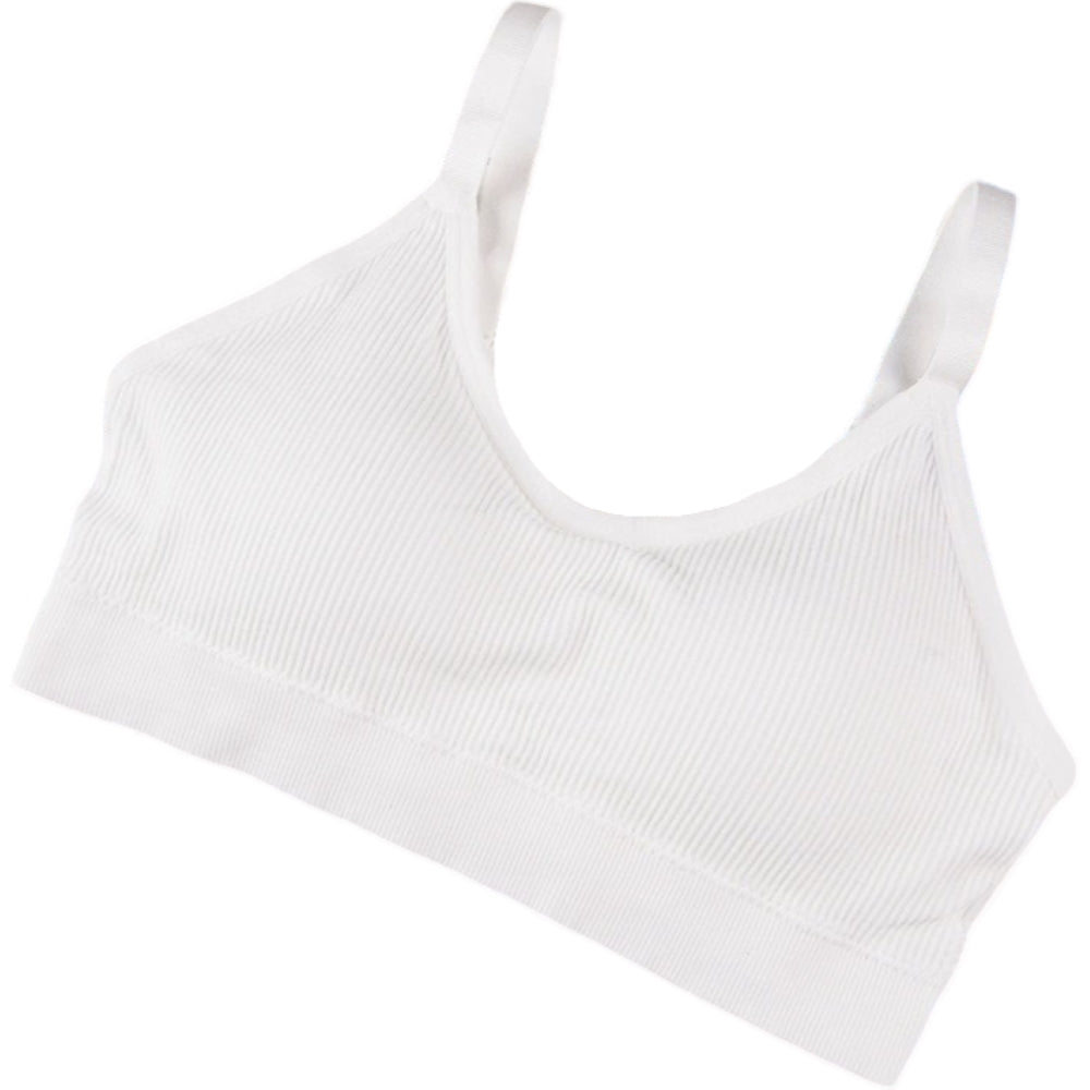 スポーツブラ レディース 女性用 インナー 単品 ブラトップ ノンワイヤー 下着 ブラジャー 細ストラップ パッド付き 取り外し可能 ハーフトップブラ シンプル リブ おしゃれ 運動 ヨガ 筋トレ ランニング ジョギング マラソン 女の子 婦人用 黒 白 カーキ 緑 茶色