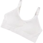 スポーツブラ レディース 女性用 インナー 単品 ブラトップ ノンワイヤー 下着 ブラジャー 細ストラップ パッド付き 取り外し可能 ハーフトップブラ シンプル リブ おしゃれ 運動 ヨガ 筋トレ ランニング ジョギング マラソン 女の子 婦人用 黒 白 カーキ 緑 茶色