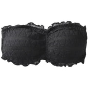 ストラップレスブラ チューブトップブラ ブラジャー レディース インナー カップ付き パッド付き ノンワイヤー 女性下着 メロウフリル 肩出し 3列ホック 3段ホック ソリッドカラー 婦人下着 可愛い おしゃれ ワンサイズ