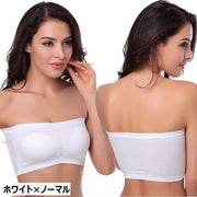 ストラップレスブラ チューブトップブラ ノンワイヤーブラジャー 下着 女性用 レディース 婦人 肩紐なし シンプル 無地 単色 メッシュ 通気性 おしゃれ かわいい 肩見せスタイル チラ見え防止 大きいサイズ