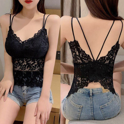 ブラトップ カップ付き キャミソール レディース インナー Vネック 商品画像2