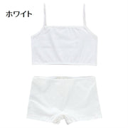 ジュニアブラ ショーツ 上下セット ジュニア ガールズ ノンワイヤー  ハーフトップ ジュニアブラ インナー 下着 シンプル