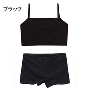 ジュニアブラ ショーツ 上下セット ジュニア ガールズ ノンワイヤー  ハーフトップ ジュニアブラ インナー 下着 シンプル