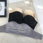 ノンワイヤーブラ ストラップレスブラ ブラジャー レディース インナー 3/4カップ ノンワイヤー 補正 女性用 下着