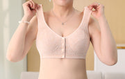 ブラジャー フルカップ 単品 レディース 女性 婦人 下着 インナー 上品 花柄 フラワー 前開き スナップボタン お洒落 可愛い 脇高 カジュアル 大きいサイズ