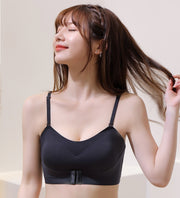 ブラジャー 3枚セット ノンワイヤー ストラップレス ストラップ付 2way レディース 女性下着 婦人 ブラジャー フロントホック シームレス 響きにくい 無地 単色 シンプル