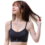 ブラジャー ノンワイヤー ストラップレス ストラップ付 2way レディース 女性下着 婦人 ブラジャー フロントホック シームレス 響きにくい 無地 単色 シンプル
