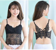 ブラトップ カップ付きインナー レディース 女性 下着 肌着 キャミソール ノンワイヤー 通気性 レース 蝶 フラワー お花 セクシー シンプル おしゃれ かわいい 婦人用