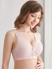 マタニティブラ 授乳ブラ レディース ブラジャー インナー 産前 産後 前開き スナップボタン カップ付き ノンワイヤー 女性下着 ナイトブラ 大きいサイズあり ママ 楽ちん マタニティーブラ M L XL 2XL 3XL