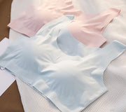 ハーフトップブラ ノンワイヤーブラ カップ付き レディース 女性用 インナー 単品 無地 ナイトブラ パッド付き 取り外し可能 ブラジャー シンプル 可愛い おしゃれ 婦人用 緑 グレー 黒 肌色 ピンク 青
