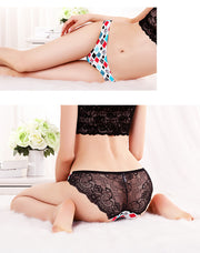 ヒップハングショーツ パンティー パンツ レディース インナー ヒップハンガー ローライズ 柄物 デザイン バックレース セクシー 下着 豹 ヒョウ 通気性