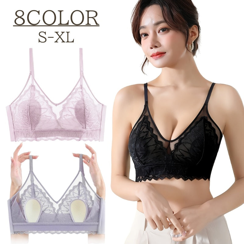 ハーフトップブラ レディース ブラジャー ハーフトップ レース 透け感 フリル シースルー セクシー かわいい おしゃれ 下着 インナー 女性 婦人