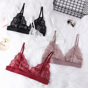三角ブラ ノンパテッドブラジャー 単品 レディース インナー ノンワイヤー パット無し ノンパッド 透け感 シースルー エレガント セクシー 綺麗 可愛い おしゃれ 女子力アップ 婦人用 女性用