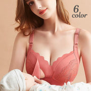 マタニティブラ 授乳ブラ レディース インナー 下着 女性用 フロントオープン 前開き レース スナップボタン 4列 4段ホック 3/4カップ おしゃれ