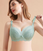 マタニティブラ 授乳ブラ レディース インナー 下着 女性用 フロントオープン 前開き レース スナップボタン 4列 4段ホック 3/4カップ おしゃれ