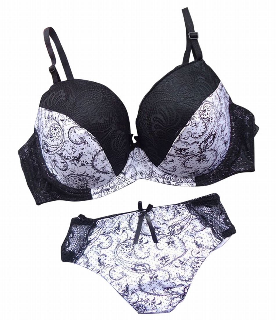 ブラジャー ショーツ 上下セット レディース インナー 女性下着 レース おしゃれ 3／4カップ B Cカップ モダン シック エレガント 上品 大人女子