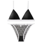 三角ブラ ふんどしショーツ 上下セット レディース 女性下着 インナー ブラジャー ふんどし型パンツ パンティ 透け感 サイドストリング セクシー おしゃれ 女性用
