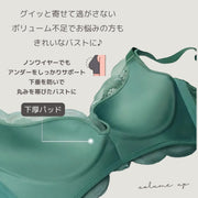 ブラ＆ショーツセット 上下セット ノンワイヤーブラ ブラジャー 小胸さん向け 下厚カップ 下着 女性 3／4カップ レース 脇高 ブラ ブラック 黒 シンプル かわいい 女子 大人 ブラック 黒 ピンク