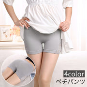 ペチパンツ ペチコート レディース 女性 インナー 3分丈 ハイウエスト タップパンツ 見せパン リボン レース 可愛い チラ見え パンチラ 透け防止 婦人用