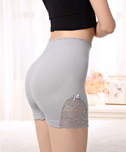 ペチパンツ ペチコート レディース 女性 インナー 3分丈 ハイウエスト タップパンツ 見せパン リボン レース 可愛い チラ見え パンチラ 透け防止 婦人用