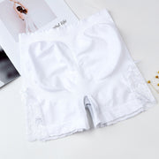 ペチパンツ ペチコート レディース 女性 インナー 3分丈 ハイウエスト タップパンツ 見せパン リボン レース 可愛い チラ見え パンチラ 透け防止 婦人用