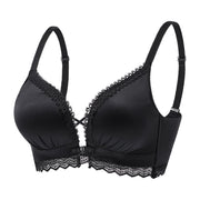 ブラジャー 単品 フルカップブラ レディース インナー フロントホック 下厚パッド 光沢 レース 女性用 下着 アンダーウエア ワイン ブラック グリーン