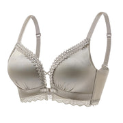 ブラジャー 単品 フルカップブラ レディース インナー フロントホック 下厚パッド 光沢 レース 女性用 下着 アンダーウエア ワイン ブラック グリーン