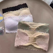 ストラップレスブラ チューブトップ カップ付き レディース 女性用 インナー 下着 ベアトップブラ 単品 無地 レース パッド付き ノンワイヤー ブラジャー 肩紐なし シンプル 可愛い おしゃれ 婦人用 白 ベージュ ピンク 緑 黒
