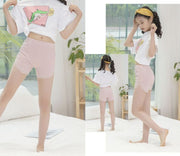 オーバーパンツ 子供 キッズ ジュニア 女の子 インナーパンツ ペチパンツ 見せパン 3分丈 スパッツ 薄手 無地 レース リブ