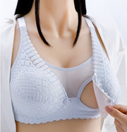 マタニティブラ 授乳ブラ レディース ブラジャー 女性下着 インナー フロントオープン スナップボタン レース 4列 4段ホック 産前 産後 ママ おしゃれ かわいい マタニティーブラ