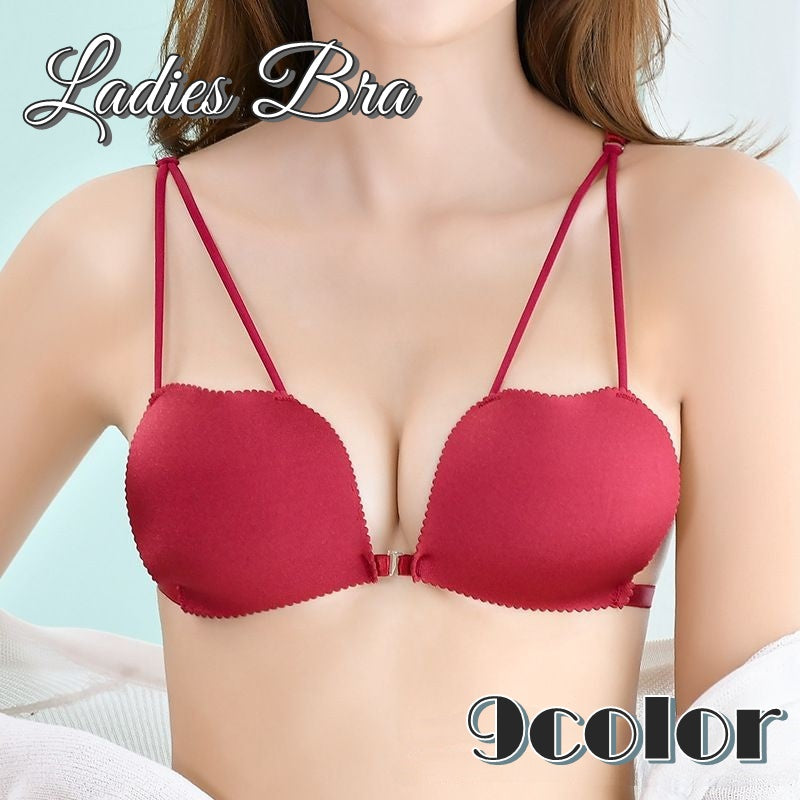 ブラ 単品 ハーフカップ 1／2カップ ブラジャー フロントホック レディース 女性 婦人 インナー 下着 ランジェリー シームレス モールドカップ バストライン スッキリ 上品 可愛い お洒落 セクシー