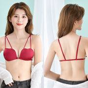 ブラ 単品 ハーフカップ 1／2カップ ブラジャー フロントホック レディース 女性 婦人 インナー 下着 ランジェリー シームレス モールドカップ バストライン スッキリ 上品 可愛い お洒落 セクシー