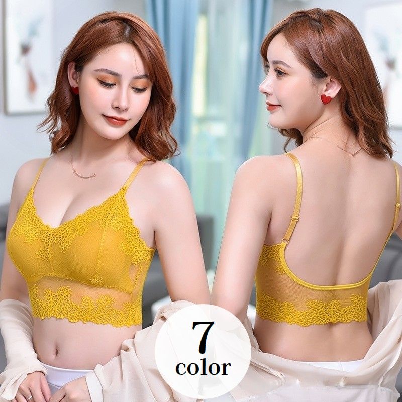 ハーフトップブラ ブラジャー レディース インナー ノンワイヤーブラ カップ付き レース シースルー 透け感 女性下着 Uバック ナイトブラ 婦人下着 ソリッドカラー おしゃれ