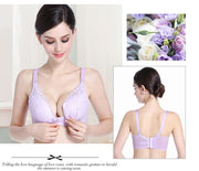 マタニティブラ 妊婦 女性 3/4カップ 前開き フロントボタン レース ピンク レッド パープル グレー ブラック ローズ ベージュ おしゃれ かわいい シンプル 授乳 らくらく 簡単 産前 産後 75B 75C 80B 80C 85C 85B 90B 90C