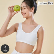 ジュニアブラ ブラジャー 女児下着 インナー 肌着 ノンワイヤー ハーフトップブラ 無地 単色 シンプル キッズ ジュニア おしゃれ かわいい 女の子 定番 ベーシック 学生 女子