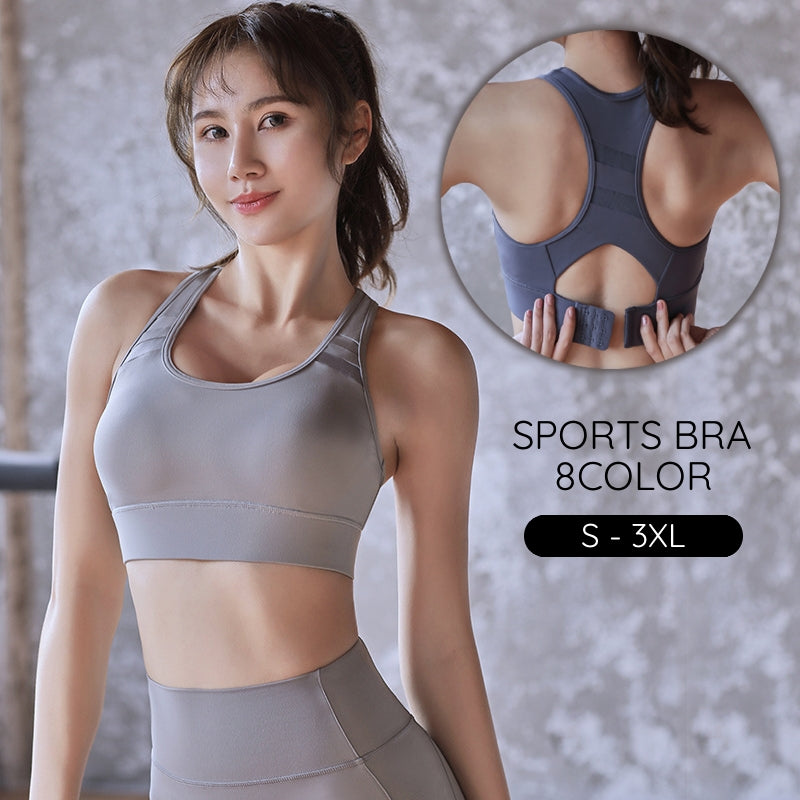 スポーツブラ ブラジャー ノンワイヤーブラ 単品 レディース 女性 婦人 下着 スポブラ クロスバック 幅広アンダー 3段ホック フィットネス ジム ヨガ スポーツ