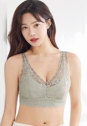 ハーフトップブラ ノンワイヤーブラ ブラジャー レディース 女性用 下着 インナー レース カップ付き おしゃれ 上品 楽ちん 締め付けない