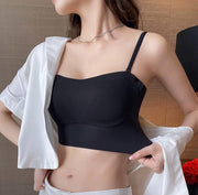 ハーフトップブラ ノンワイヤーブラ ブラジャー シームレス レディース 女性 婦人 下着 インナー バッククロス カップ付き ノンワイヤー シンプル リラックス おしゃれ 普段使い デイリー おうち時間