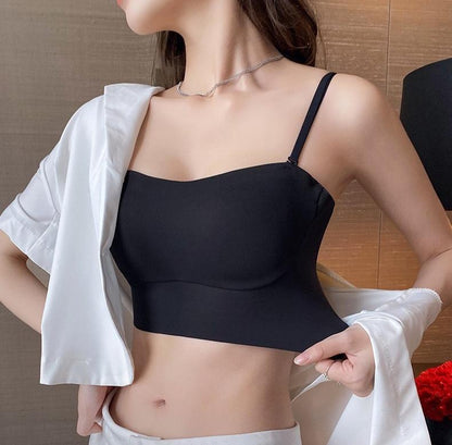 ハーフトップブラ ノンワイヤーブラ ブラジャー シームレス レディース 女性 商品画像3