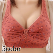 ブラジャー 単品 レディース インナー 3段ホック ノンワイヤー 花柄 脇高 綺麗 可愛い おしゃれ リラックス 婦人用 女性用 オレンジ 肌色 赤 ピンク カーキ