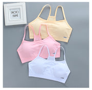 スポーツブラ ノンワイヤーブラ ブラトップ ブラジャー レディース ジュニア 女の子 インナー 単品 ナイトブラ カップ付き スポブラ ナイトブラ パッド付き 無地 ヨガ ジム シンプル 可愛い おしゃれ カップ取り外し可能