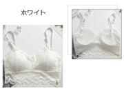 ノンワイヤーブラ 単品 レディース 花柄レース バックチューブトップ ホックなし 女性下着 ショルダーストラップ付 単色 セクシー フェミニン きれいめ 大人上品 おしゃれ かわいい エレガント 婦人用